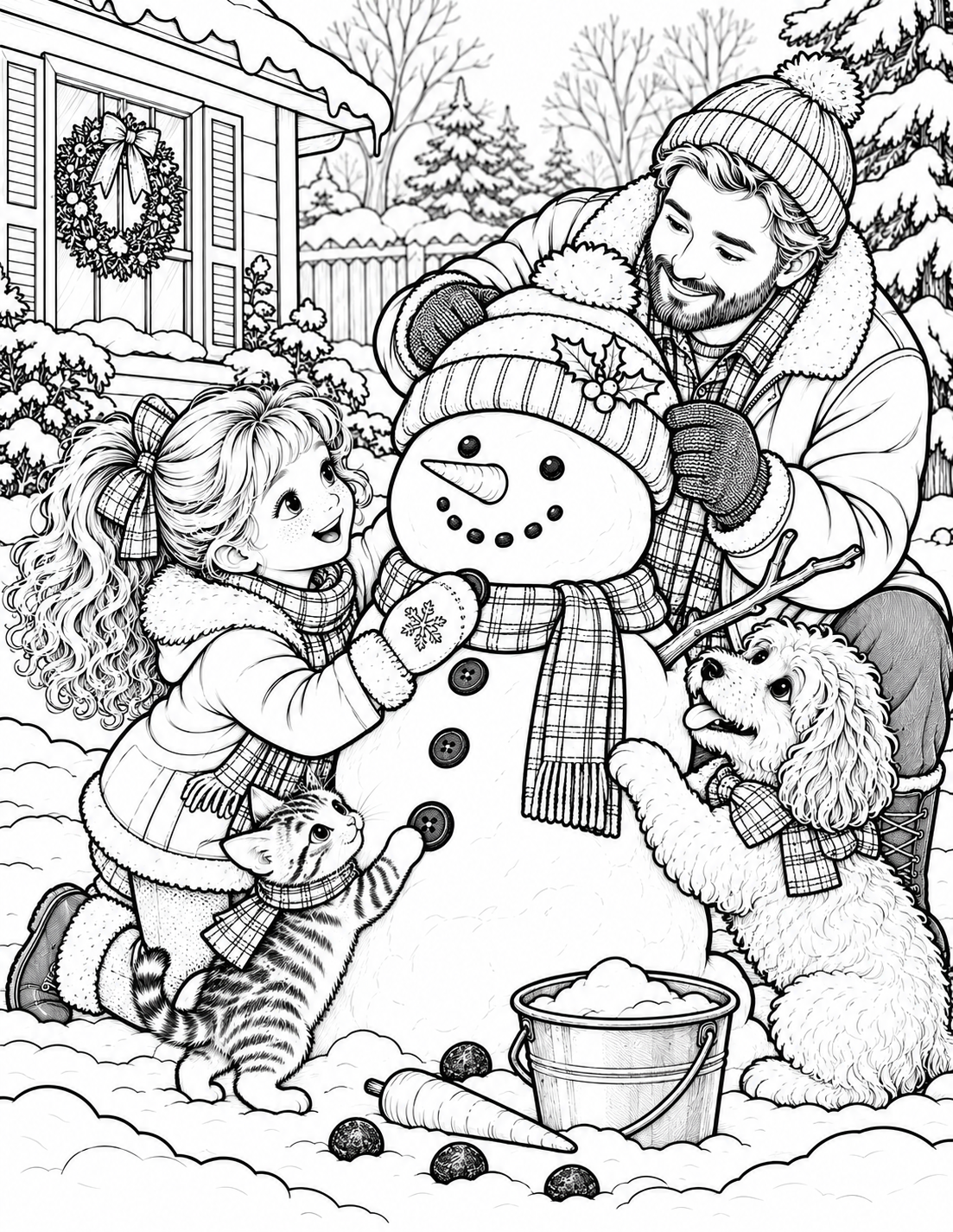 Patty & Friends: Christmas Coloring Book - Digital PDF - Image 4