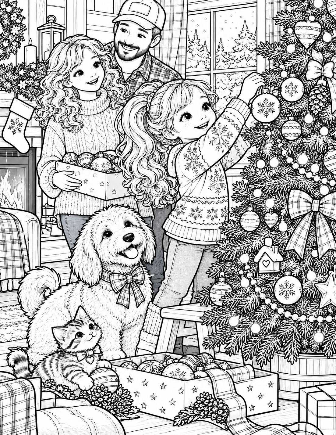 Patty & Friends: Christmas Coloring Book - Digital PDF - Image 3